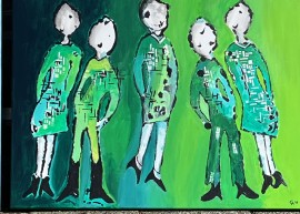 Maart expositie in de Hofboerderij: Carry, Els & Marique met schilderijen!