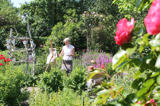 Afbeelding Schilderworkshop in de cottage gardens van de Pluktuin