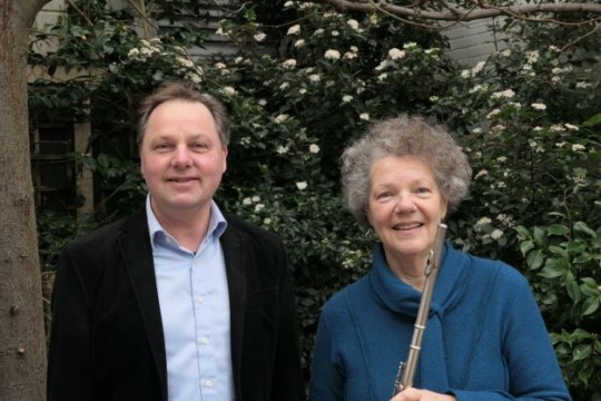 Afbeelding Klassiek Bij Barth: In de schaduw van de oorlog, met fluitiste Froukje Wiebenga en Wim Voogd op vleugel