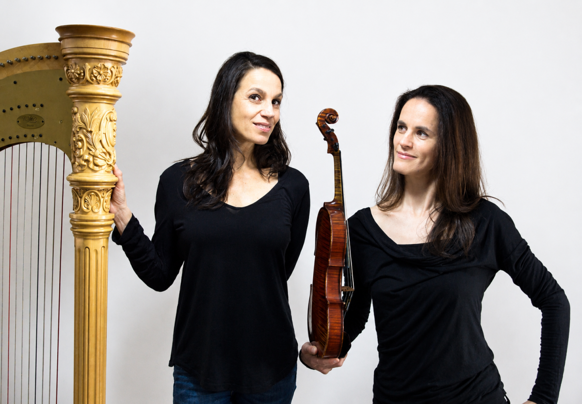 Achtergrondafbeelding Koffieconcert met viool en harp