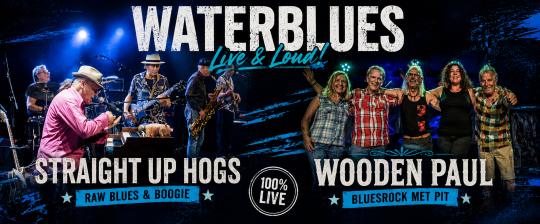 Afbeelding WaterBlues: Straight Up Hogs + Wooden Paul